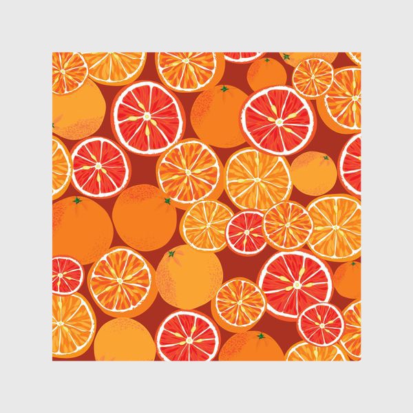 Шторы «Апельсины на красном»