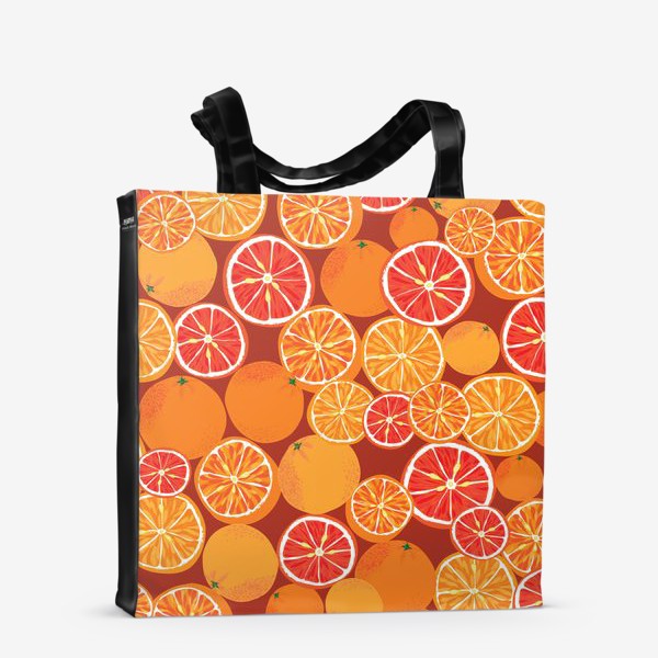 Сумка-шоппер &laquo;Апельсины на красном&raquo;
