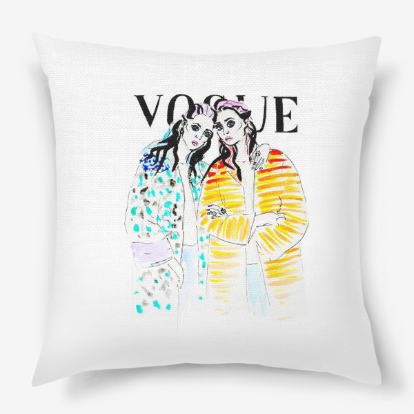 Подушка «Модные девушки с обложки "Vogue". Fashion»