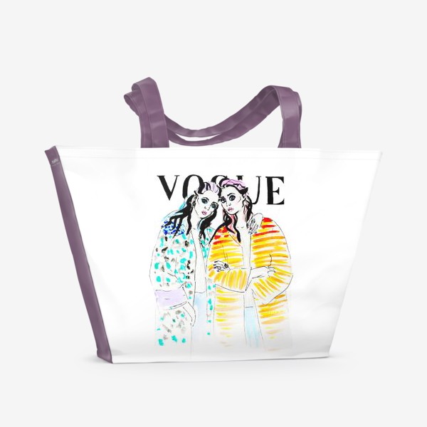 Пляжная сумка «Модные девушки с обложки "Vogue". Fashion»