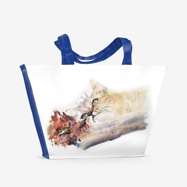 Пляжная сумка «Кот осенний»