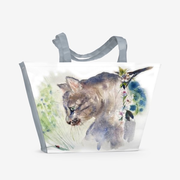 Пляжная сумка «Кот весенний»