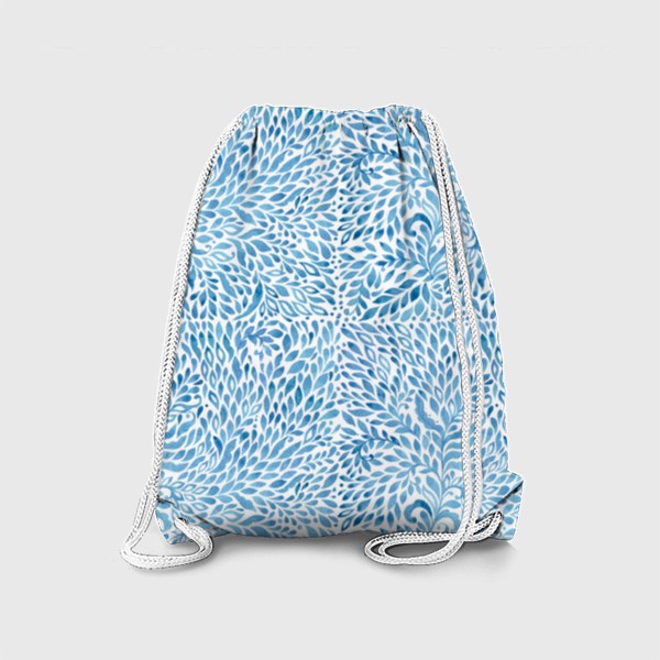 Рюкзак «Абстрактный растительный орнамент на морскую тематику »