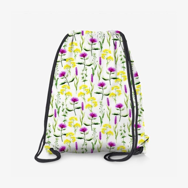 Рюкзак «Летние  луговые травы - цветочный фон»