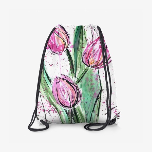 Рюкзак «Акварельные тюльпаны»