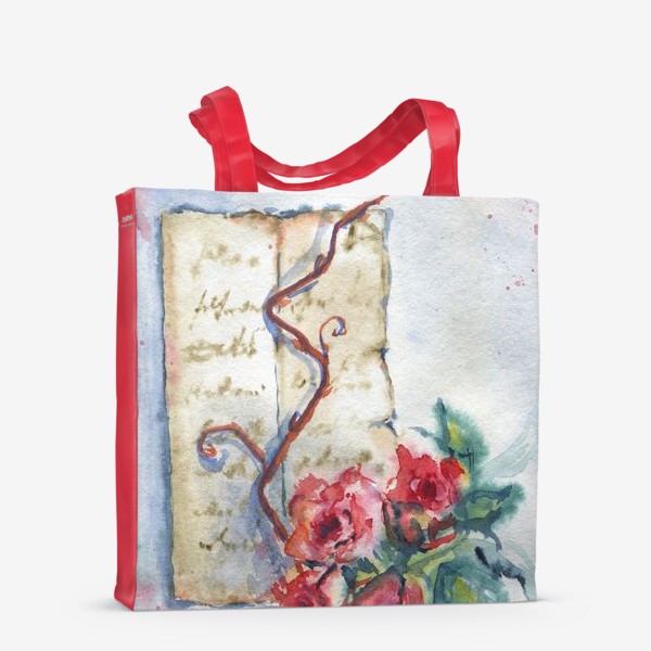 Сумка-шоппер «Старое письмо и розы»