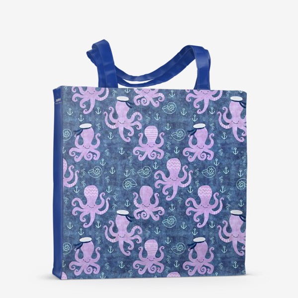 Сумка-шоппер «Весёлые осьминоги-моряки»