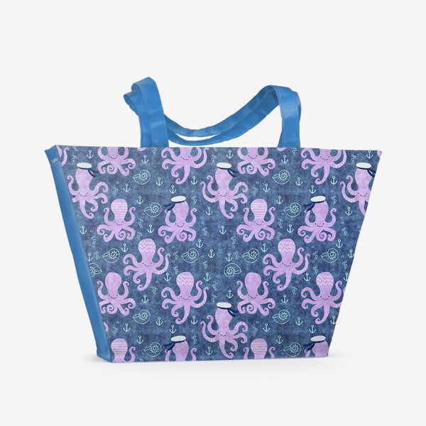 Пляжная сумка &laquo;Весёлые осьминоги-моряки&raquo;