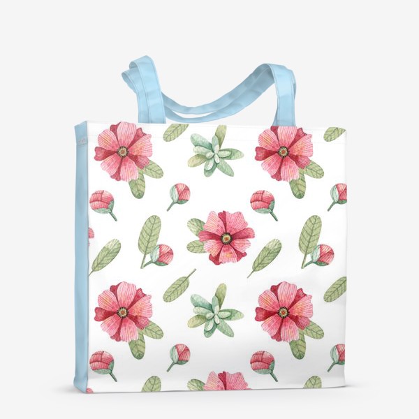 Сумка-шоппер « Цветы и листья»