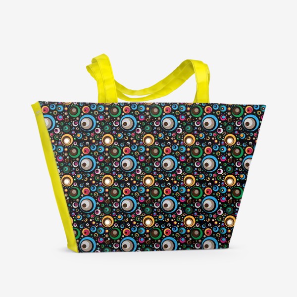 Пляжная сумка «Паттерн цветные круги»