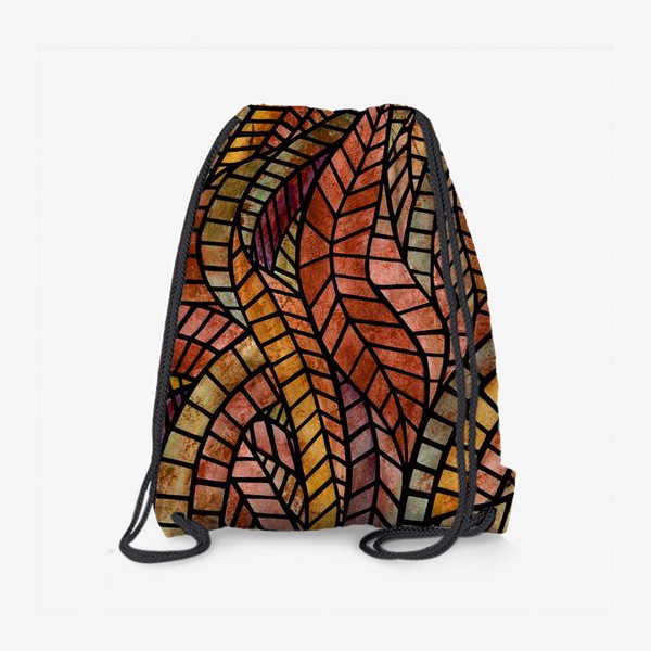 Рюкзак «Красная геометрическая мозаика»