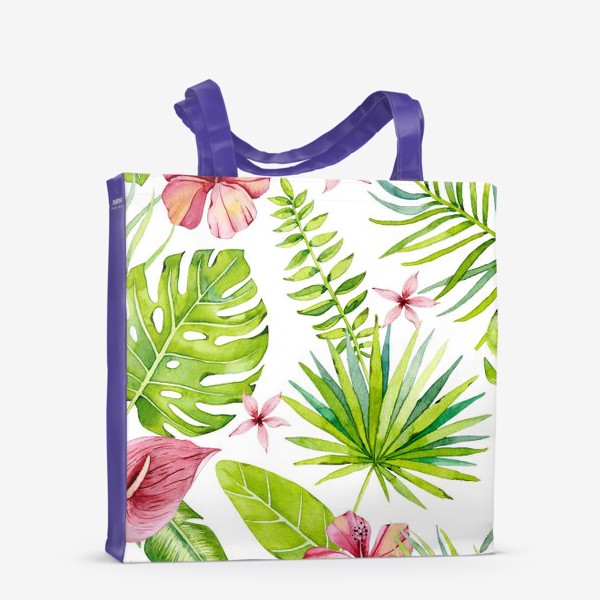 Сумка-шоппер &laquo;Tropical leaves and flowers&raquo;
