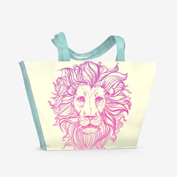 Пляжная сумка «розовый лев»