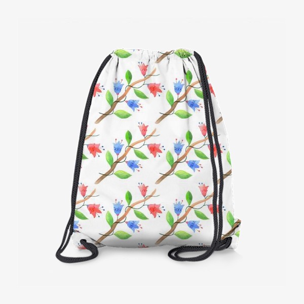 Рюкзак «Узор с декоративными цветами.»