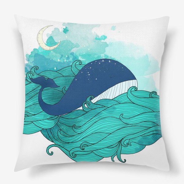 Подушка «Китовая сказка 3»