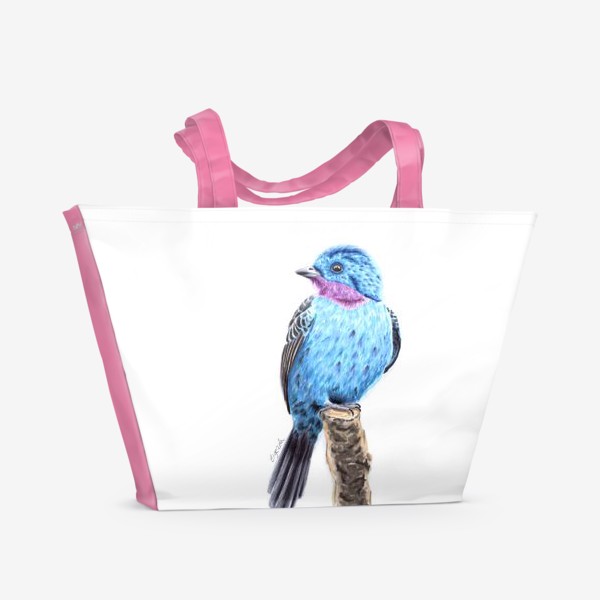 Пляжная сумка «Птица бирюзовая котинга»