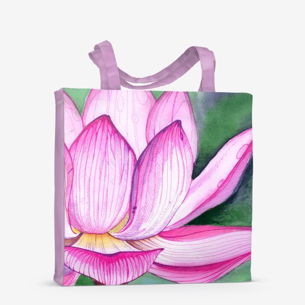 Сумка-шоппер «Цветок лотоса в подарок, для девушки или парня»