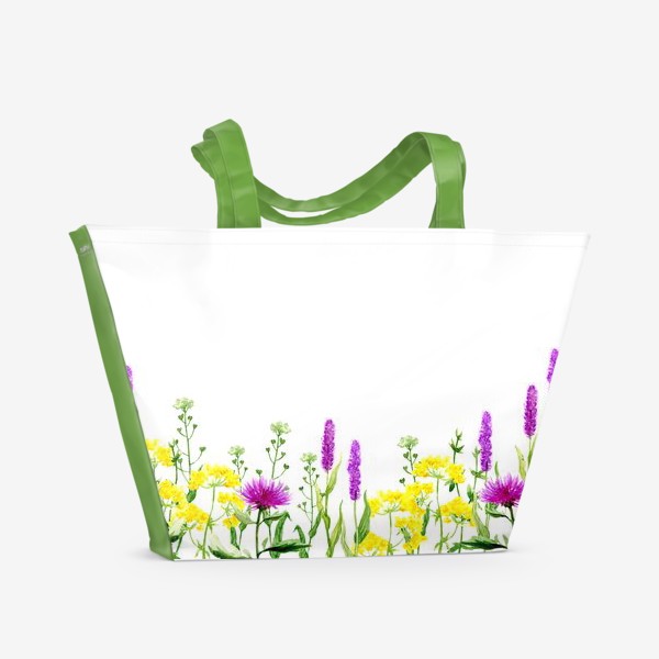 Пляжная сумка «Летние луговые цветы»
