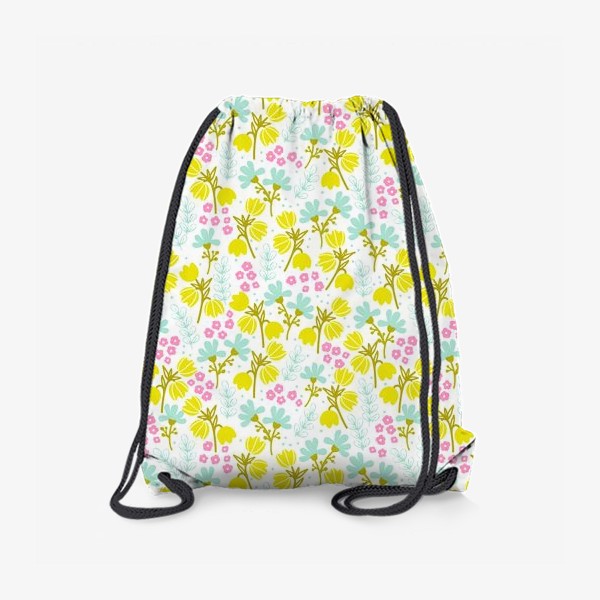 Рюкзак «Желтые и розовые цветочки»