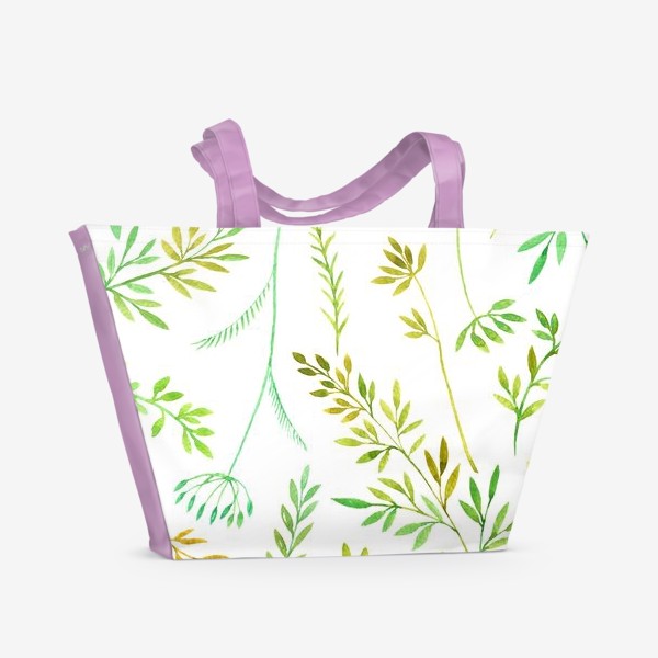 Пляжная сумка «Трава и веточки»