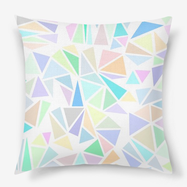 Подушка «Пастельные треугольники»