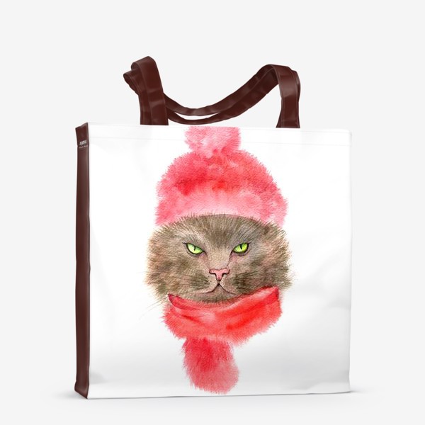 Сумка-шоппер «Зимний кот»