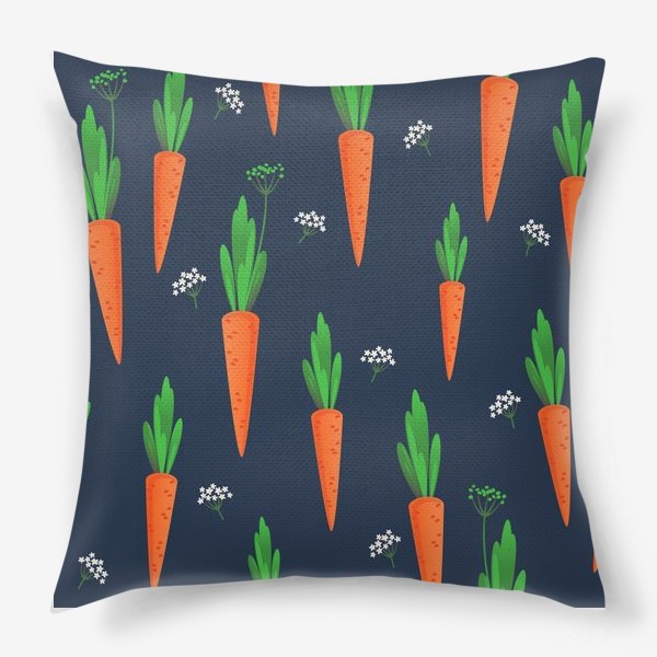Подушка «Морковный паттерн»