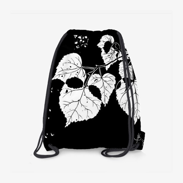 Рюкзак «Ночная липа на черном фоне»