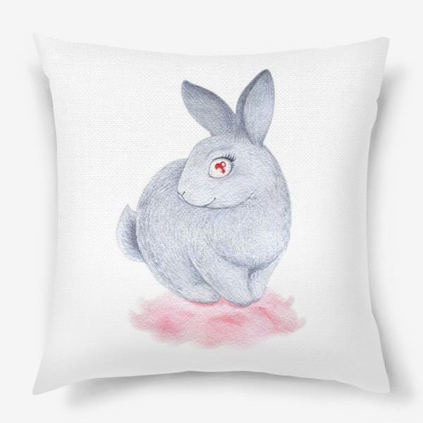Подушка «Влюбленная зайка (заяц, кролик, сердце, любовь)»