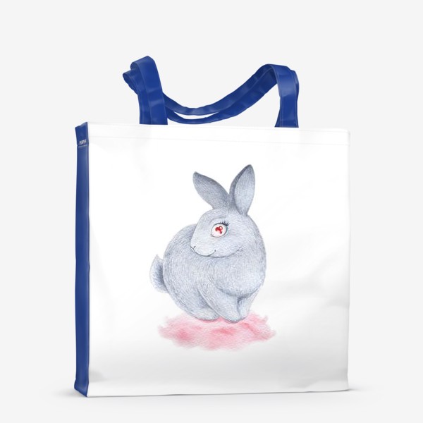 Сумка-шоппер «Влюбленная зайка (заяц, кролик, сердце, любовь)»