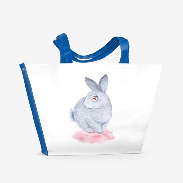 Пляжная сумка «Влюбленная зайка (заяц, кролик, сердце, любовь)»