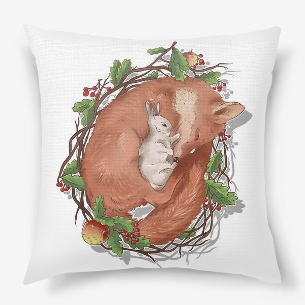 Подушка «Лиса и заяц»