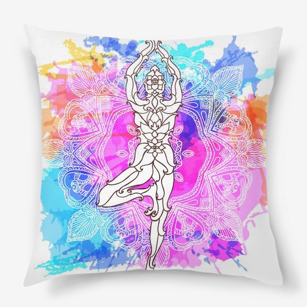 Подушка «Яркая йога»