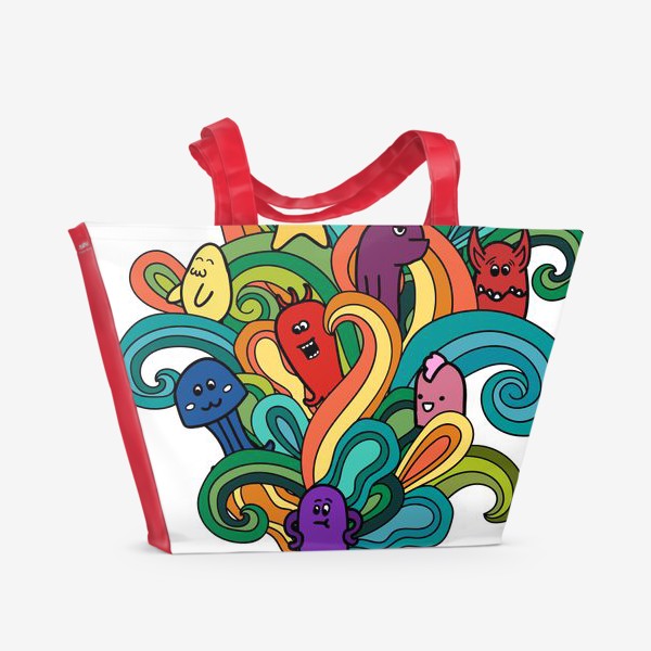 Пляжная сумка «Веселые монстры»