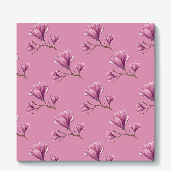 Холст «Pink magnolia on pink»