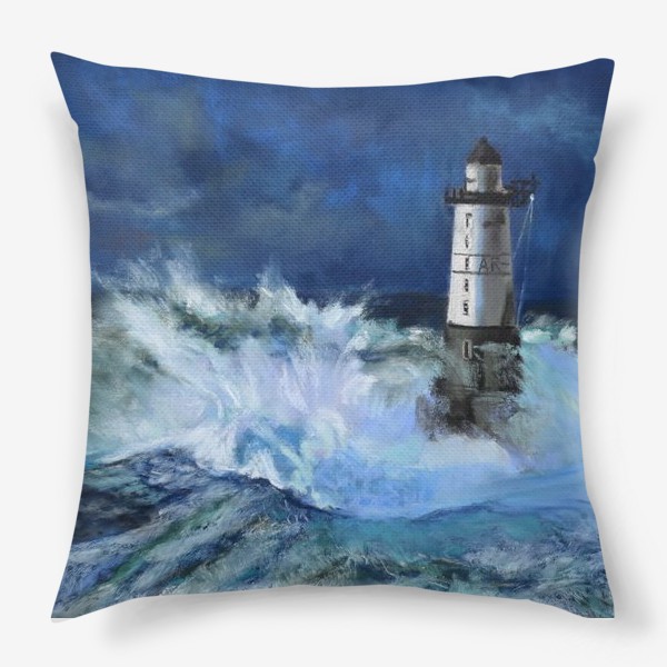 Подушка «маяк на море»