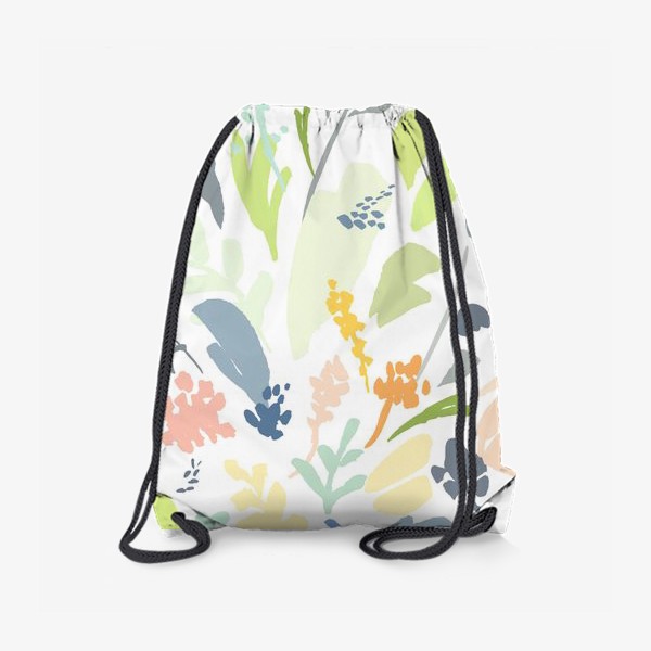 Рюкзак «нежные цветы на белом фоне»