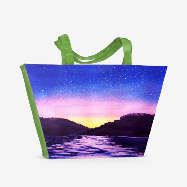 Пляжная сумка «Ночное озеро»