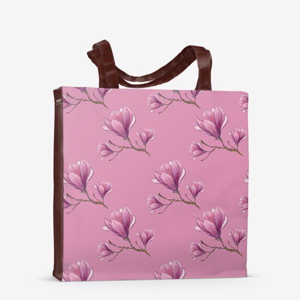 Сумка-шоппер «Pink magnolia on pink»