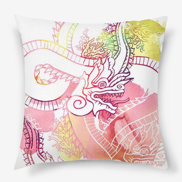 Подушка «Тайский треглавый дракон — змей Наг»