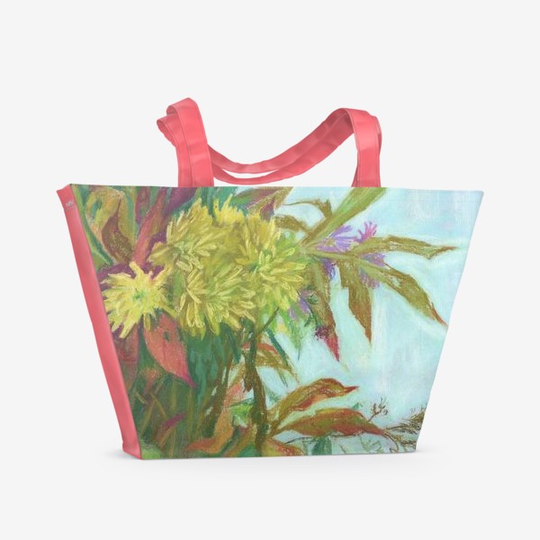 Пляжная сумка «Осенние цветы»
