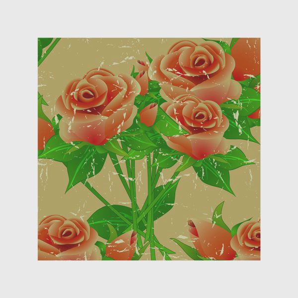 Скатерть «винтажные букеты роз »