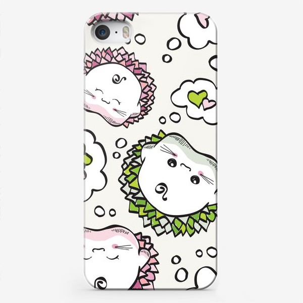 Чехол iPhone «Влюблённые ёжики»