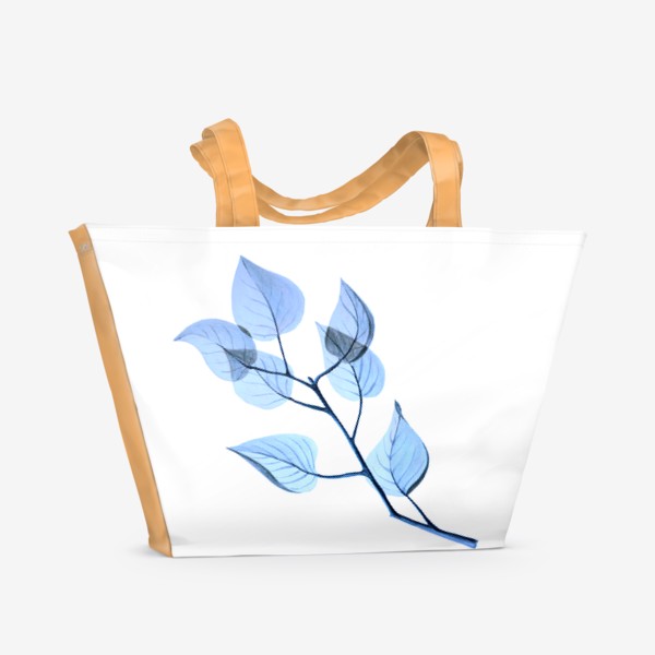 Пляжная сумка «Ветка с прозрачными листьями»