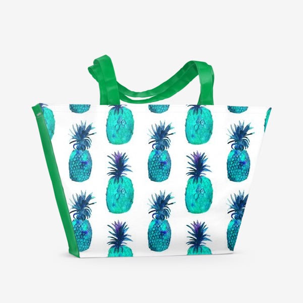 Пляжная сумка «Мятные ананасы»