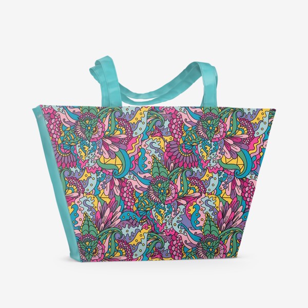 Пляжная сумка «Веселые цветы»