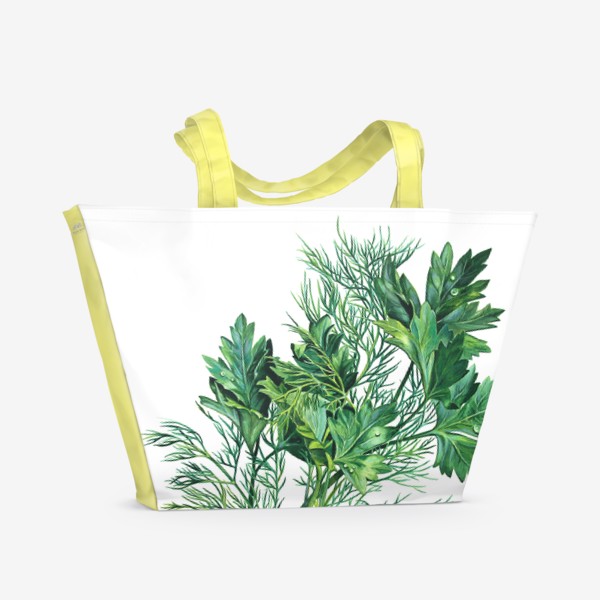 Пляжная сумка «Свежая зелень»