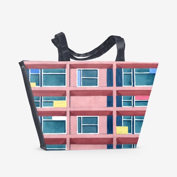 Пляжная сумка «Розовый дом/Pink House»