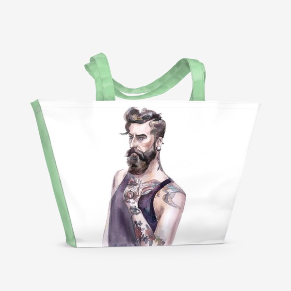 Пляжная сумка &laquo;Борода и татуировка&raquo;