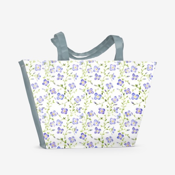 Пляжная сумка «Паттерн Нежные цветы»